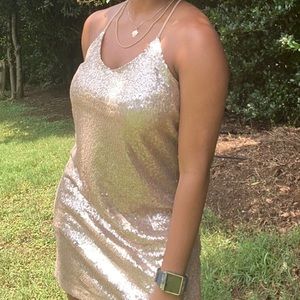 Champagne Sequin Dress